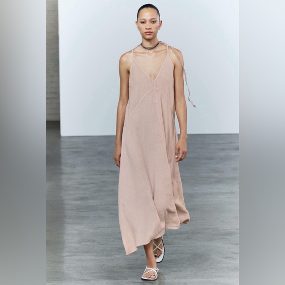 COPY - Long 100% linen dress ZW collections - Picture 1 of 7